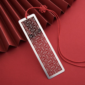 Hiina stiilis järjehoidjad Loomingulised metallist õõnsad metallist raamatumärgid punase sõlmega lastele õpilastele kingitused koolitarbed