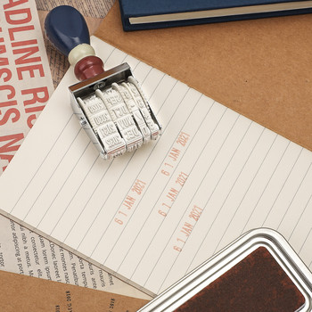 JIANWU Vintage Date Planner Stamp Personality Art Ретро печати за Scrapbooking Прозрачен печат Декоративен дневник Офис консумативи