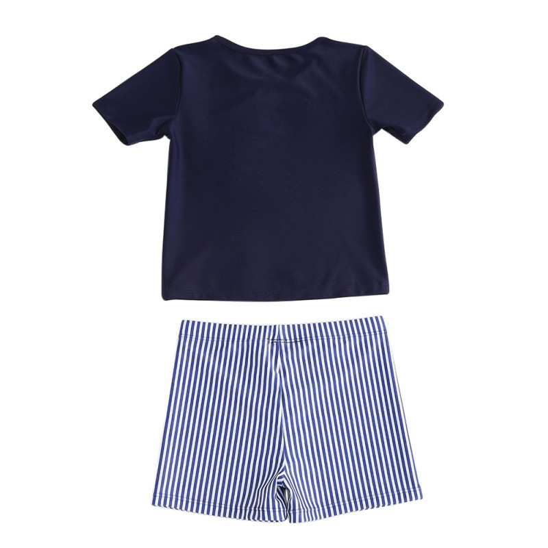 Costum de baie pentru copii mici, băieți, tricou cu mânecă scurtă cu imprimeu de desene scurte, haine, ținute, costum de baie pentru copii, îmbrăcăminte de plajă