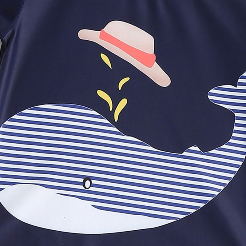 Costum de baie pentru copii mici, băieți, tricou cu mânecă scurtă cu imprimeu de desene scurte, haine, ținute, costum de baie pentru copii, îmbrăcăminte de plajă