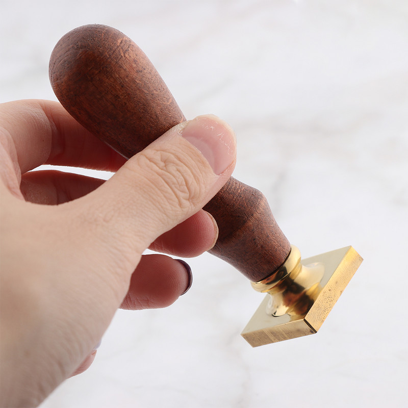 Koka vaska vara galvas metāla blīvējuma zīmogs Retro rožkoka roktura vaska zīmogs kāzu ielūguma Ziemassvētku kartīte albumam