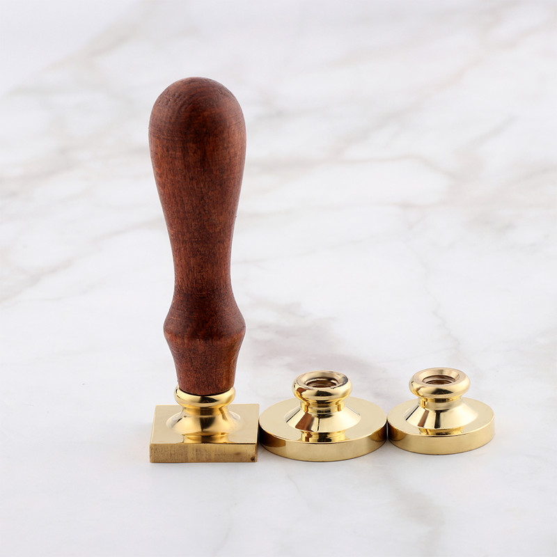 Koka vaska vara galvas metāla blīvējuma zīmogs Retro rožkoka roktura vaska zīmogs kāzu ielūguma Ziemassvētku kartīte albumam