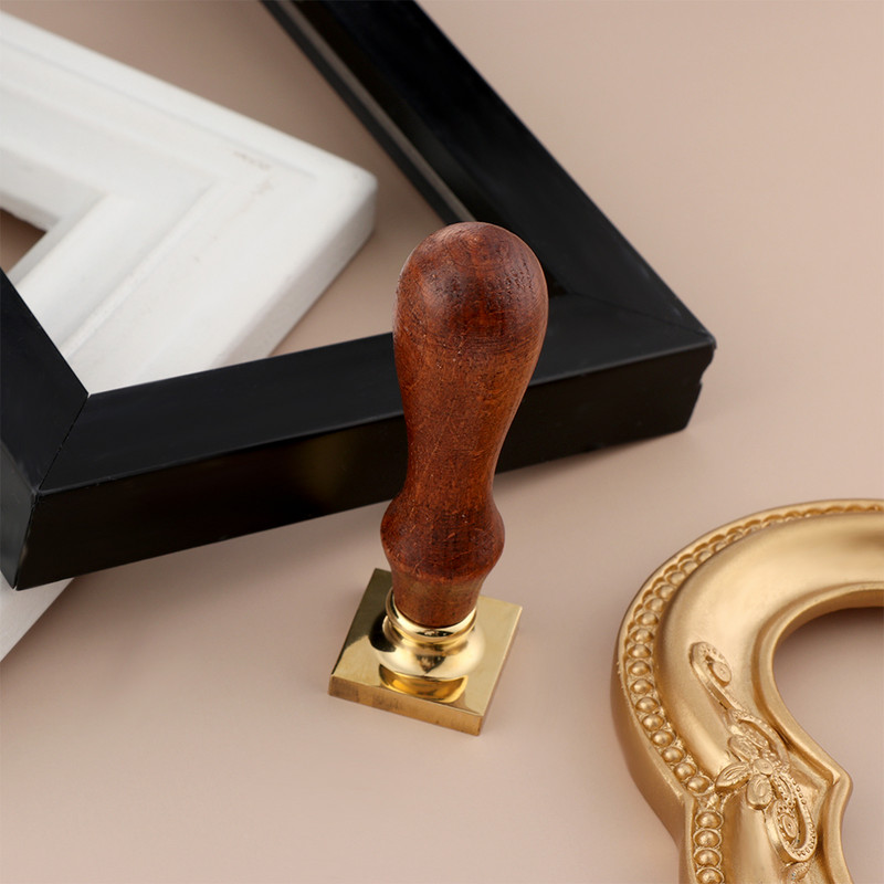 Koka vaska vara galvas metāla blīvējuma zīmogs Retro rožkoka roktura vaska zīmogs kāzu ielūguma Ziemassvētku kartīte albumam