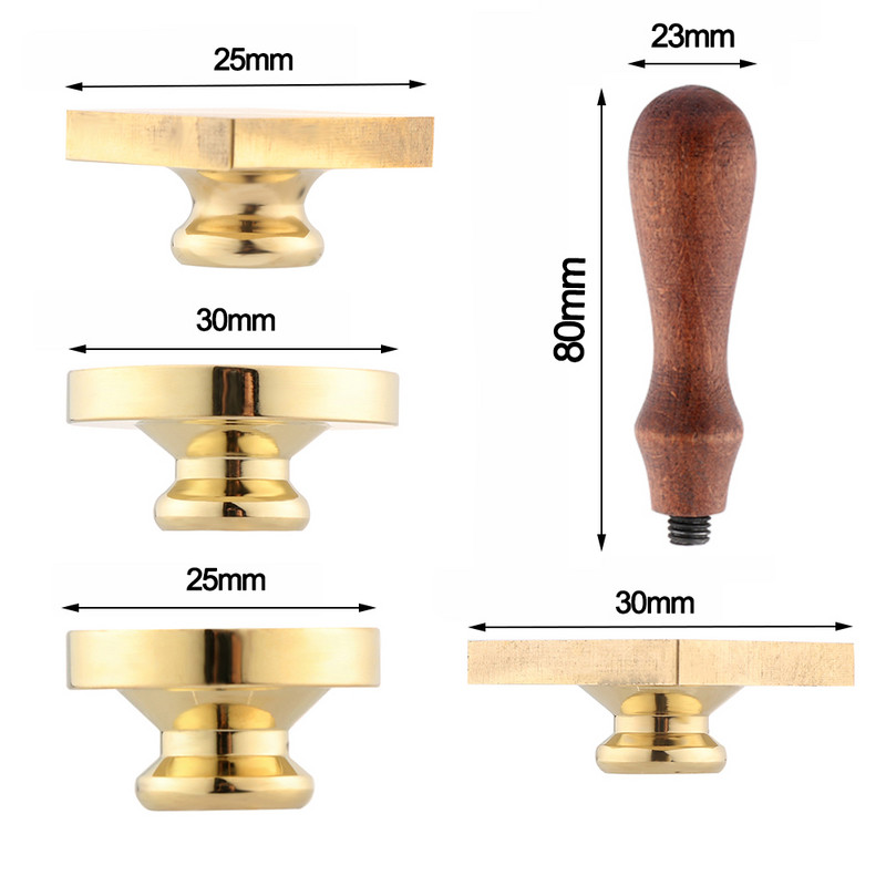 Koka vaska vara galvas metāla blīvējuma zīmogs Retro rožkoka roktura vaska zīmogs kāzu ielūguma Ziemassvētku kartīte albumam