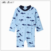 Baby Boy Whale Crtani kupaći kostimi Krema za sunčanje Dječaci Dječje ronilačko odijelo Punih rukava za plažu Jednodijelni Dječji dječaci 1-7 godina Dječji kupaći kostimi