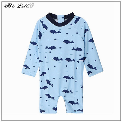 Baby Boy Whale Crtani kupaći kostimi Krema za sunčanje Dječaci Dječje ronilačko odijelo Punih rukava za plažu Jednodijelni Dječji dječaci 1-7 godina Dječji kupaći kostimi