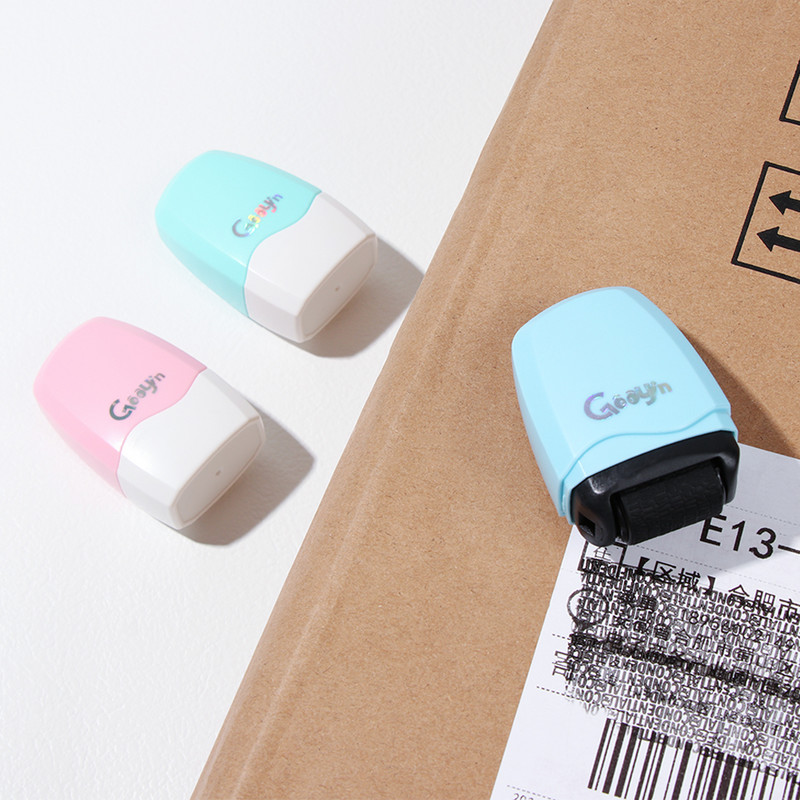 Ștampilă cu role portabilă Cod dezordonat Ștergere Securitate Sigiliu cu cerneală automată Informații de identitate Protecție împotriva furtului Eliminatoare de confidențialitate