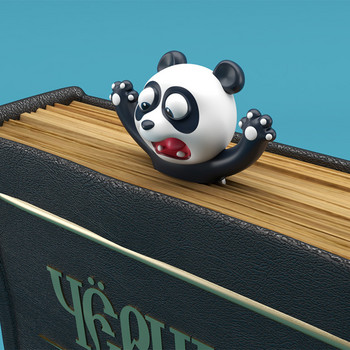 Уплашена панда котка шиба ину творчески забавен PVC 3D маркер за книги карикатура животно тюлен октопод реалистични отметки за деца подарък