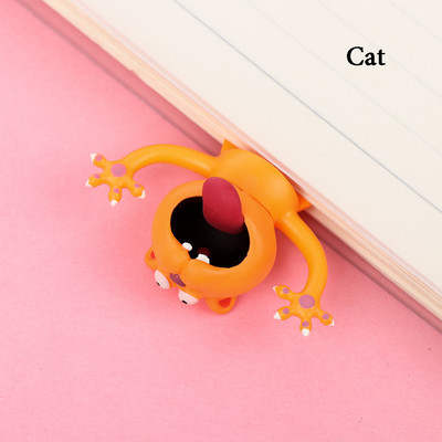 Scared Panda Cat Shiba Inu Creativ amuzant PVC 3D Marker pentru cărți desene animate Sigiliu Caracatiță Semne de carte realiste pentru cadou pentru copii