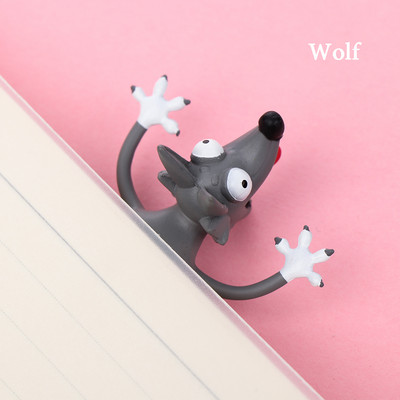 Scared Panda Cat Shiba Inu Creativ amuzant PVC 3D Marker pentru cărți desene animate Sigiliu Caracatiță Semne de carte realiste pentru cadou pentru copii