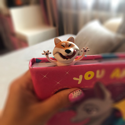 Scared Panda Cat Shiba Inu Creativ amuzant PVC 3D Marker pentru cărți desene animate Sigiliu Caracatiță Semne de carte realiste pentru cadou pentru copii