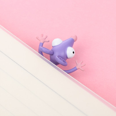 Scared Panda Cat Shiba Inu Creativ amuzant PVC 3D Marker pentru cărți desene animate Sigiliu Caracatiță Semne de carte realiste pentru cadou pentru copii