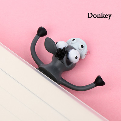 Scared Panda Cat Shiba Inu Creativ amuzant PVC 3D Marker pentru cărți desene animate Sigiliu Caracatiță Semne de carte realiste pentru cadou pentru copii