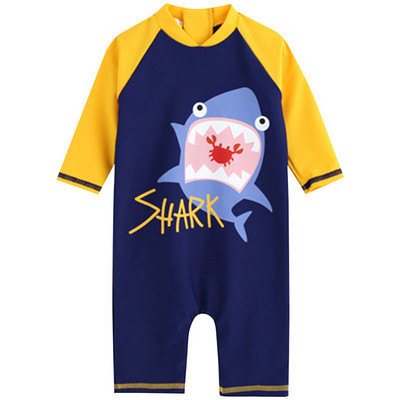 Vasaras bērnu viendaļīgs peldkostīms zēnu sērfošanas kostīms bērniem ar vidējām piedurknēm Anti-UV peldkostīms multfilmas zīdaiņu zīdaiņu peldkostīms 유아수영복