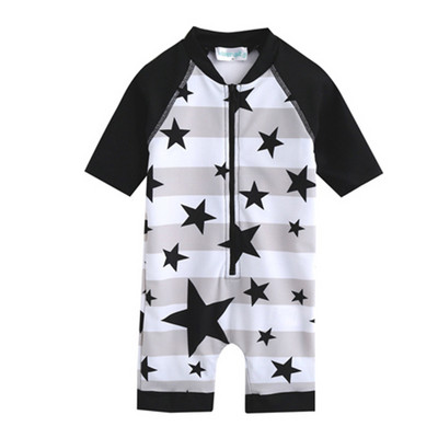 Vasaras bērnu viendaļīgs peldkostīms zēnu sērfošanas kostīms bērniem ar vidējām piedurknēm Anti-UV peldkostīms multfilmas zīdaiņu zīdaiņu peldkostīms 유아수영복