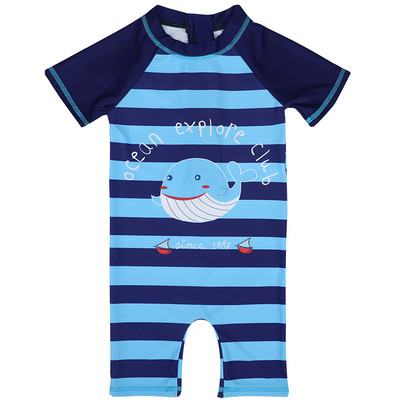 Vasaras bērnu viendaļīgs peldkostīms zēnu sērfošanas kostīms bērniem ar vidējām piedurknēm Anti-UV peldkostīms multfilmas zīdaiņu zīdaiņu peldkostīms 유아수영복