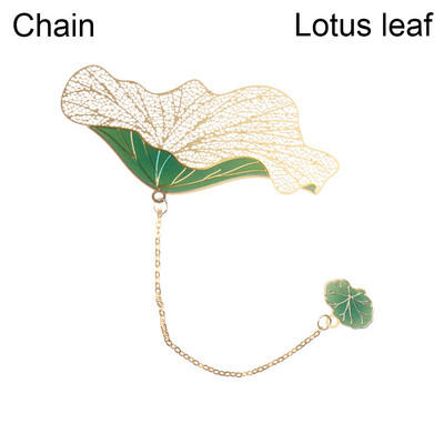 1kom kineski stil, metalna šuplja oslikana oznaka Lotus lotosov list Oznaka kreativne tiskanice fini blagdanski darovi umjetnički dodaci