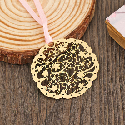 1kom kineski stil, metalna šuplja oslikana oznaka Lotus lotosov list Oznaka kreativne tiskanice fini blagdanski darovi umjetnički dodaci