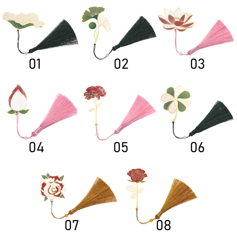 1kom kineski stil, metalna šuplja oslikana oznaka Lotus lotosov list Oznaka kreativne tiskanice fini blagdanski darovi umjetnički dodaci