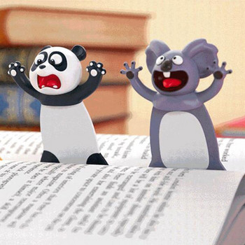 1PC 3D Stereo Cartoon Marker Animal Style Bookmark Cartoon Doll Ocean Series Κλιπ βιβλίου Σελιδοποίηση Mark School Student Χαρτικά