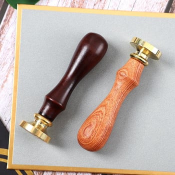 JIANWU 1 τμχ Creative Letter Fire Paint Seal Handle and Copper Head Stamps Sealing Wax Card Making DIY Journaling Stationery