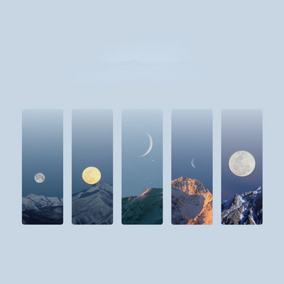 5kom Rush To Four Seasons oznake za knjige PET prozirni držač markera za stranice Sun & Moon Jedinstveni poklon za čitanje