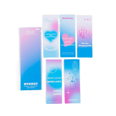 5kom Rush To Four Seasons oznake za knjige PET prozirni držač markera za stranice Sun & Moon Jedinstveni poklon za čitanje