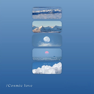 5kom Rush To Four Seasons oznake za knjige PET prozirni držač markera za stranice Sun & Moon Jedinstveni poklon za čitanje