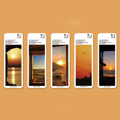 5kom Rush To Four Seasons oznake za knjige PET prozirni držač markera za stranice Sun & Moon Jedinstveni poklon za čitanje