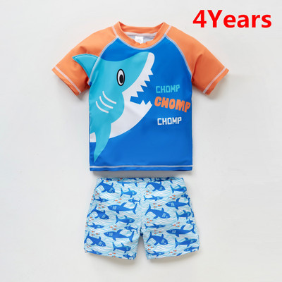 Kavkas Kids Boys Rash Guard komplekt Shark Animals Cartoon Printed 12M-8Y Baby Boys Beach Wear kalamustriga ujumiskostüümi komplekt