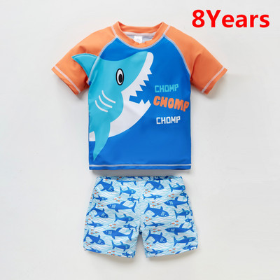 Kavkas Kids Boys Rash Guard komplekt Shark Animals Cartoon Printed 12M-8Y Baby Boys Beach Wear kalamustriga ujumiskostüümi komplekt