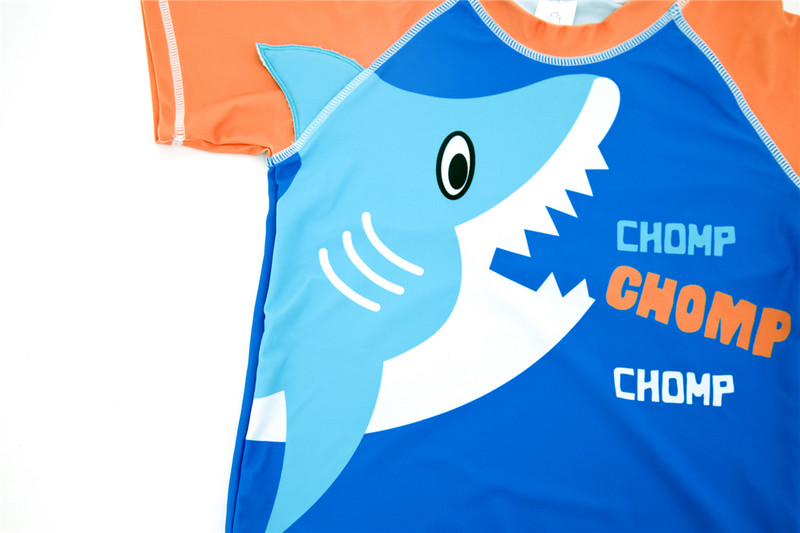 Kavkas Kids Boys Rash Guard komplekt Shark Animals Cartoon Printed 12M-8Y Baby Boys Beach Wear kalamustriga ujumiskostüümi komplekt