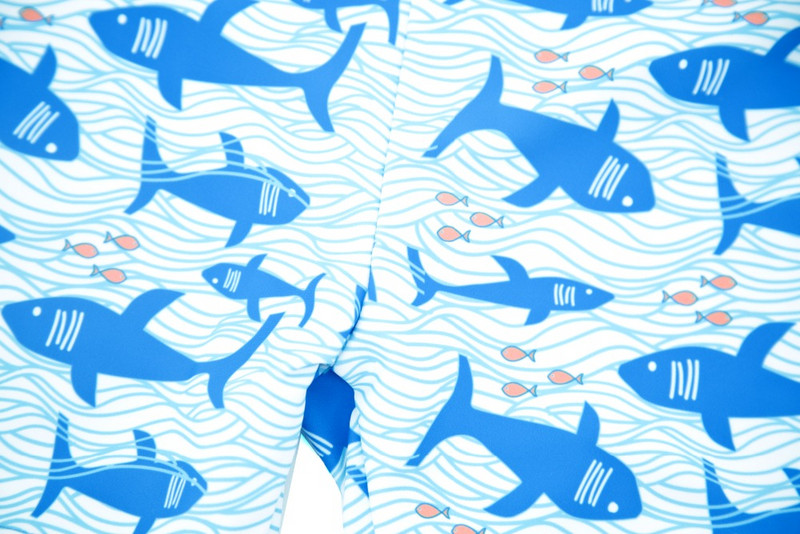 Kavkas Kids Boys Rash Guard komplekt Shark Animals Cartoon Printed 12M-8Y Baby Boys Beach Wear kalamustriga ujumiskostüümi komplekt