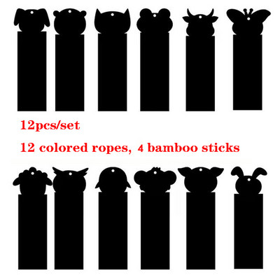 10 buc/12 buc/set de semne de carte pentru zgârierea animalelor, bricolaj, hârtie de zgâriat colorată, pentru copii, materiale pentru citire de artă