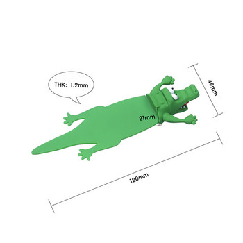 1 PC Creative 3D Stereo PVC σελιδοδείκτης Cartoon Shark Crocodile Design Κλιπ Σελίδες Βιβλίου Μαρκαδόρος Δώρα για παιδιά Σχολικά είδη γραφικής ύλης