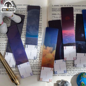 Mr.paper 8 Styles 5Pcs/bag Simple Landscape PVC Bookmark Creative INS Style Moon Student Reading Bookmark Školski pribor