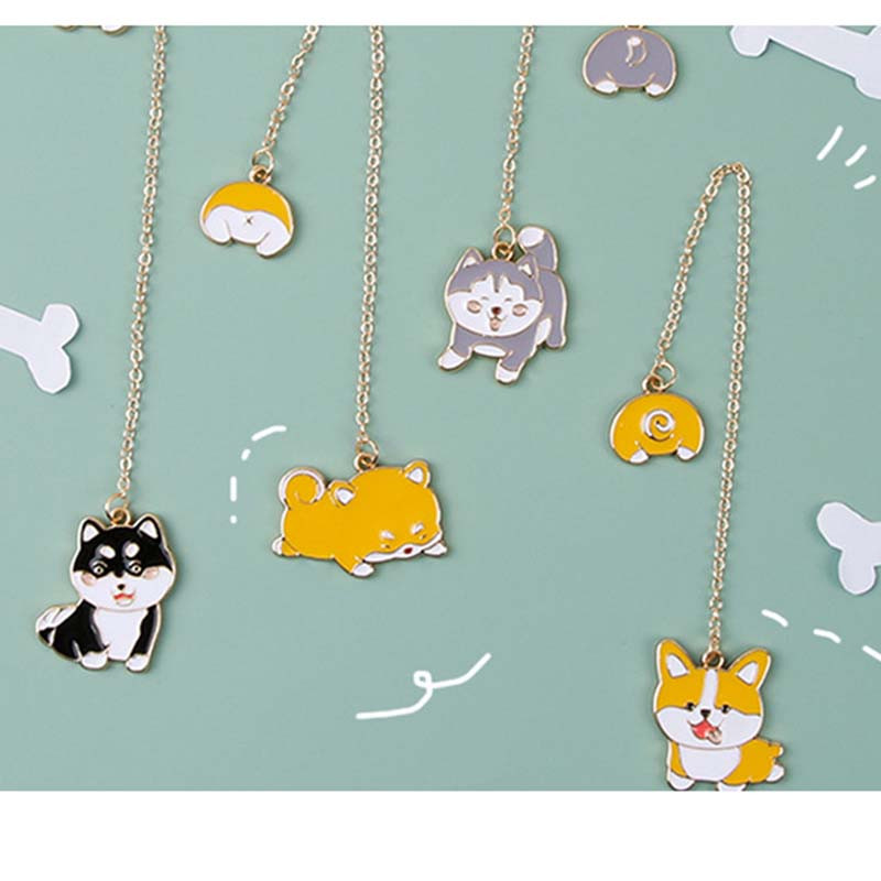 1 KOM Životinja, slatka mačka, pas, plavi kit, metalne knjižne oznake za učenike. Stranica za čitanje, privjesak za knjige, oznake za darove