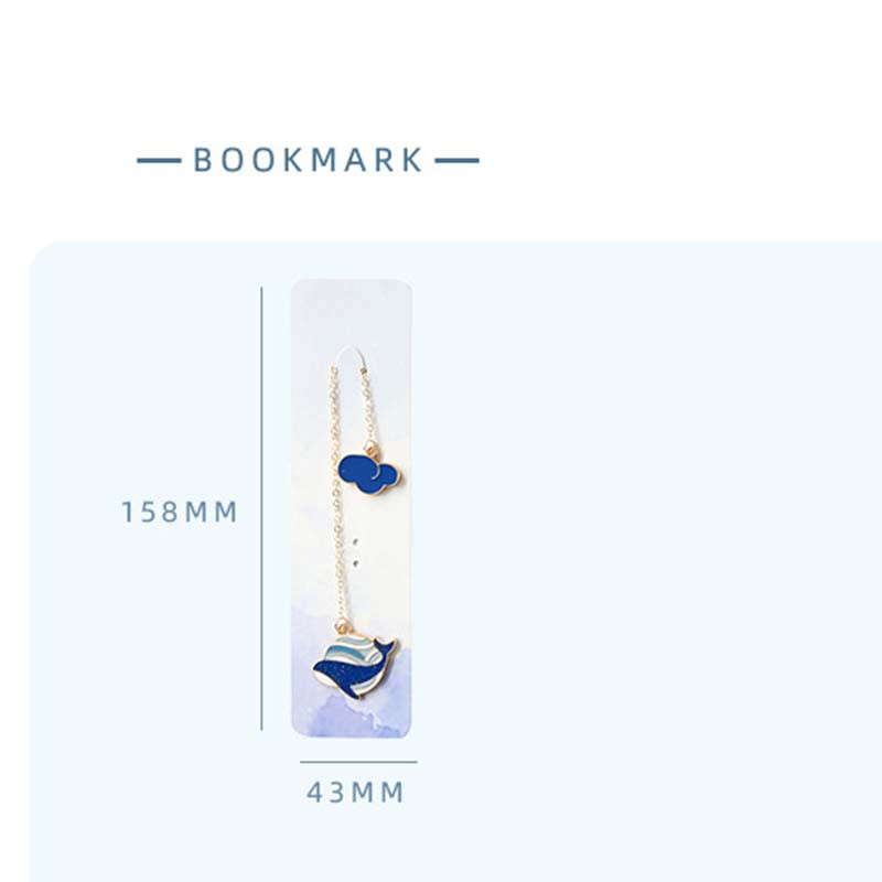 1 KOM Životinja, slatka mačka, pas, plavi kit, metalne knjižne oznake za učenike. Stranica za čitanje, privjesak za knjige, oznake za darove