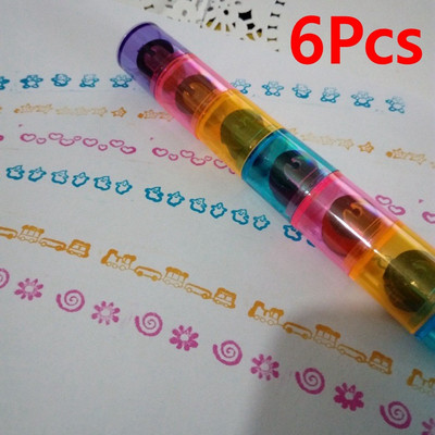 3/6 vnt. Kawaii spalvingas ritininis antspaudas.