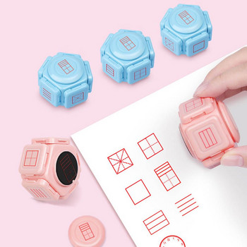 7in1 Seal Stamp Kids Educational Stamper Seals Early Education Teaching Seal Children Learning Recognition Pinyin Revised Seals