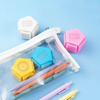 7in1 Seal Stamp Kids Educational Stamper Seals Early Education Teaching Seal Children Learning Recognition Pinyin Revised Seals