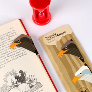 Kreativne ljupke ptice, magnetne knjižne oznake Kemijska olovka, magnetske knjižne oznake posebnog oblika, dodaci za knjige, korejski pribor