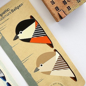 Kreativne ljupke ptice, magnetne knjižne oznake Kemijska olovka, magnetske knjižne oznake posebnog oblika, dodaci za knjige, korejski pribor