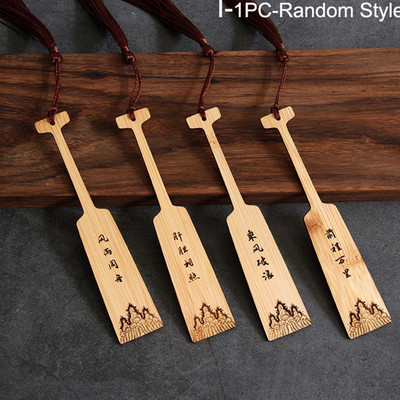 Chic suvenir dopisnica Poklon za studente Kineski stil Uredska mapa knjiga Drvena oznaka Isječak knjige Oznaka stranice