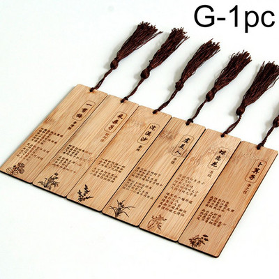 Chic suvenir dopisnica Poklon za studente Kineski stil Uredska mapa knjiga Drvena oznaka Isječak knjige Oznaka stranice