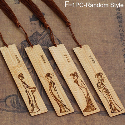 Chic suvenir dopisnica Poklon za studente Kineski stil Uredska mapa knjiga Drvena oznaka Isječak knjige Oznaka stranice