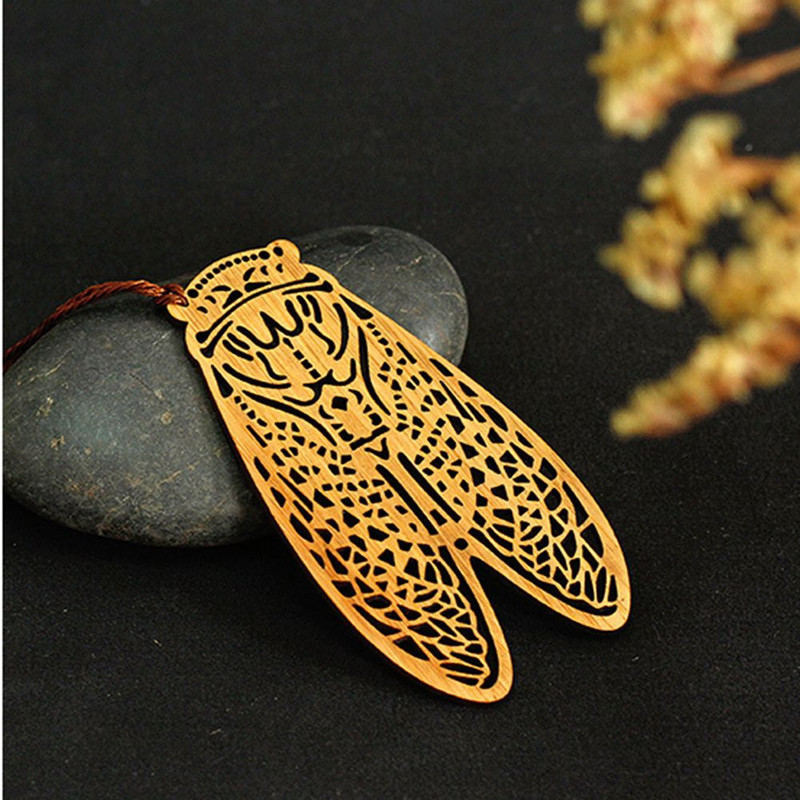 Chic suvenir dopisnica Poklon za studente Kineski stil Uredska mapa knjiga Drvena oznaka Isječak knjige Oznaka stranice