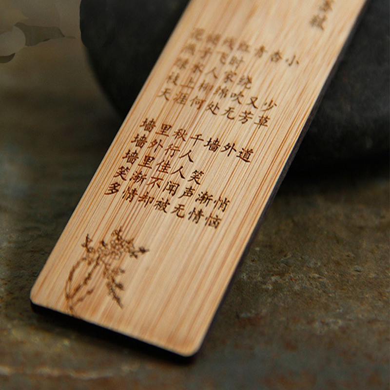 Chic suvenir dopisnica Poklon za studente Kineski stil Uredska mapa knjiga Drvena oznaka Isječak knjige Oznaka stranice