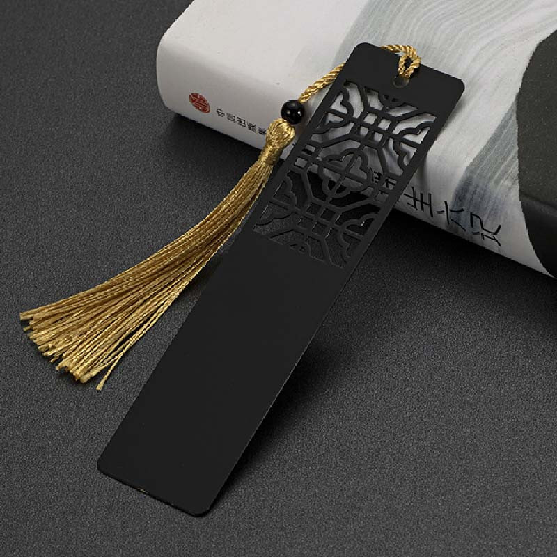 1 τεμ. ρετρό ορειχάλκινο κούφιο σελιδοδείκτη κινέζικου στυλ με μενταγιόν με φούντα Δημιουργικό δώρο για φίλους Φοιτητές Σχολικά είδη γραφικής ύλης