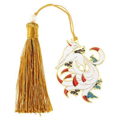 Új kínai stílusú retro mitikus könyvjelző bojtárral Kreatív fém üreges sárkánytigris könyvkapcs Diák ajándék irodaszerek